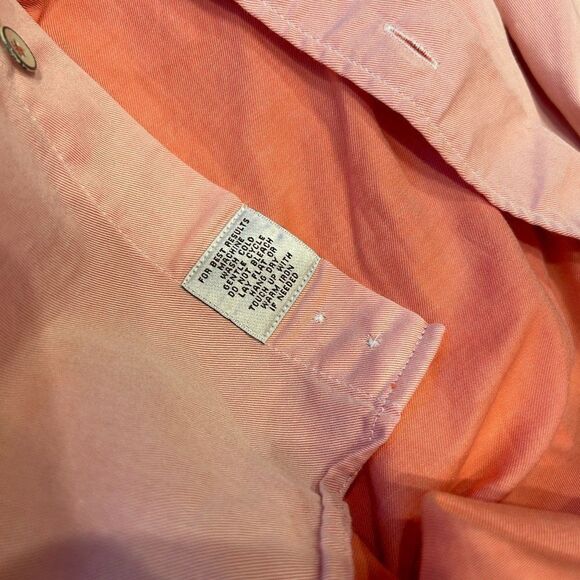 Peter Millar Large Pink Long Sleeve Button Front Shirt - Flawed - Picture 5 of 9